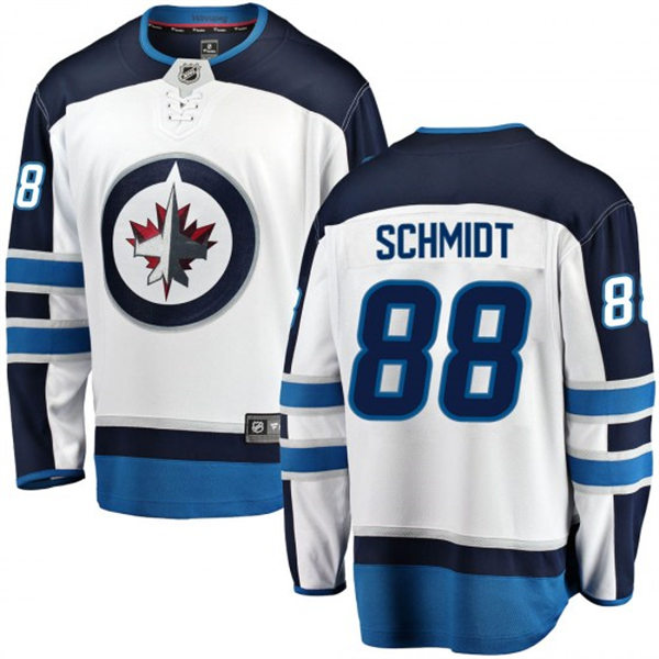 Men's Winnipeg Jets #88 Nate Schmidt adidas White Away Jersey